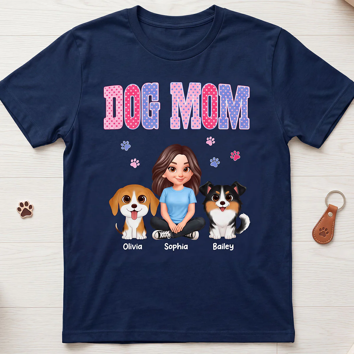 Trending Polka Dot Pattern Spring Summer Vibe Dog Mom - Personalized Shirt - Mother's Day Gift For Dog Mom - Image 15