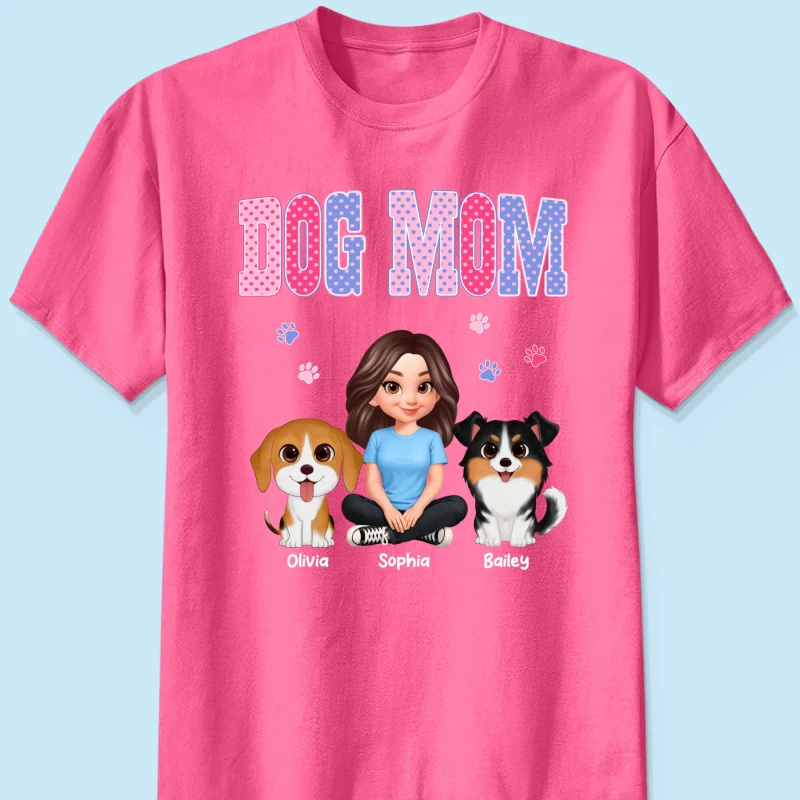 Trending Polka Dot Pattern Spring Summer Vibe Dog Mom - Personalized Shirt - Mother's Day Gift For Dog Mom - Image 25