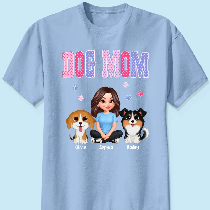 Trending Polka Dot Pattern Spring Summer Vibe Dog Mom - Personalized Shirt - Mother's Day Gift For Dog Mom - Image 30