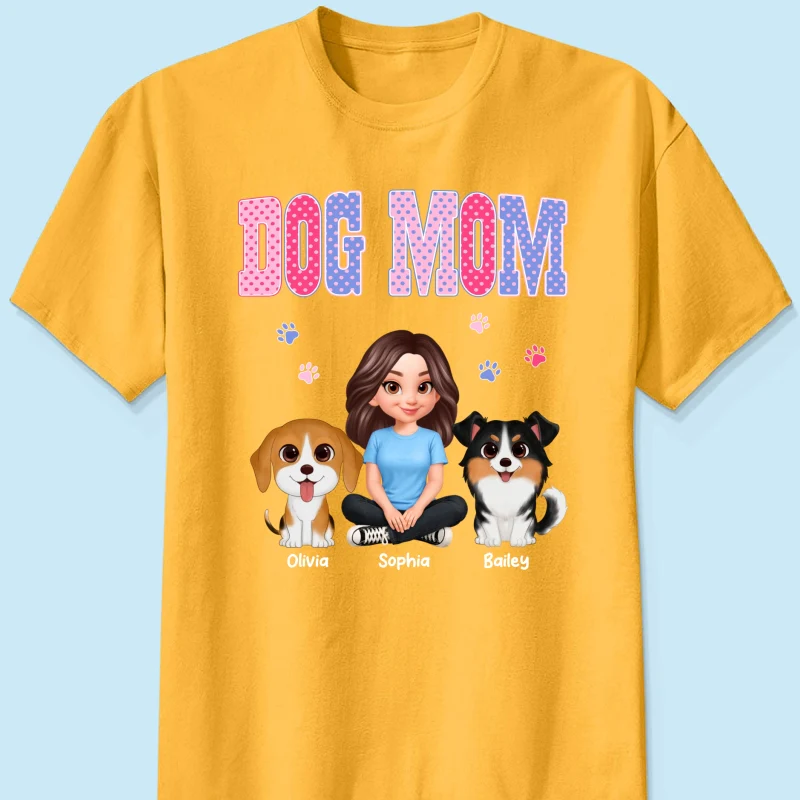 Trending Polka Dot Pattern Spring Summer Vibe Dog Mom - Personalized Shirt - Mother's Day Gift For Dog Mom - Image 31