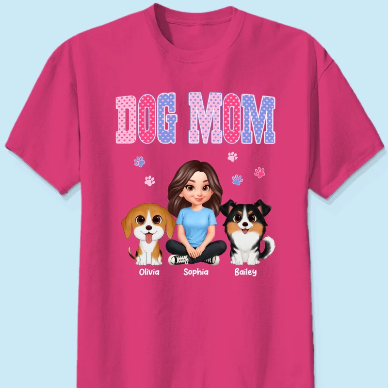 Trending Polka Dot Pattern Spring Summer Vibe Dog Mom - Personalized Shirt - Mother's Day Gift For Dog Mom - Image 33