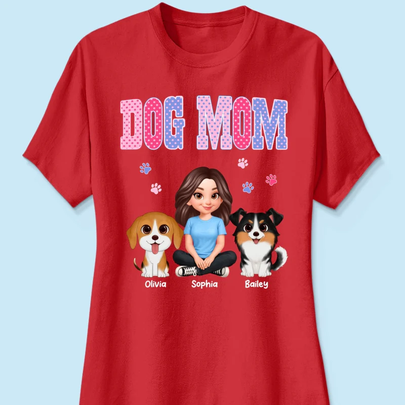 Trending Polka Dot Pattern Spring Summer Vibe Dog Mom - Personalized Shirt - Mother's Day Gift For Dog Mom - Image 42