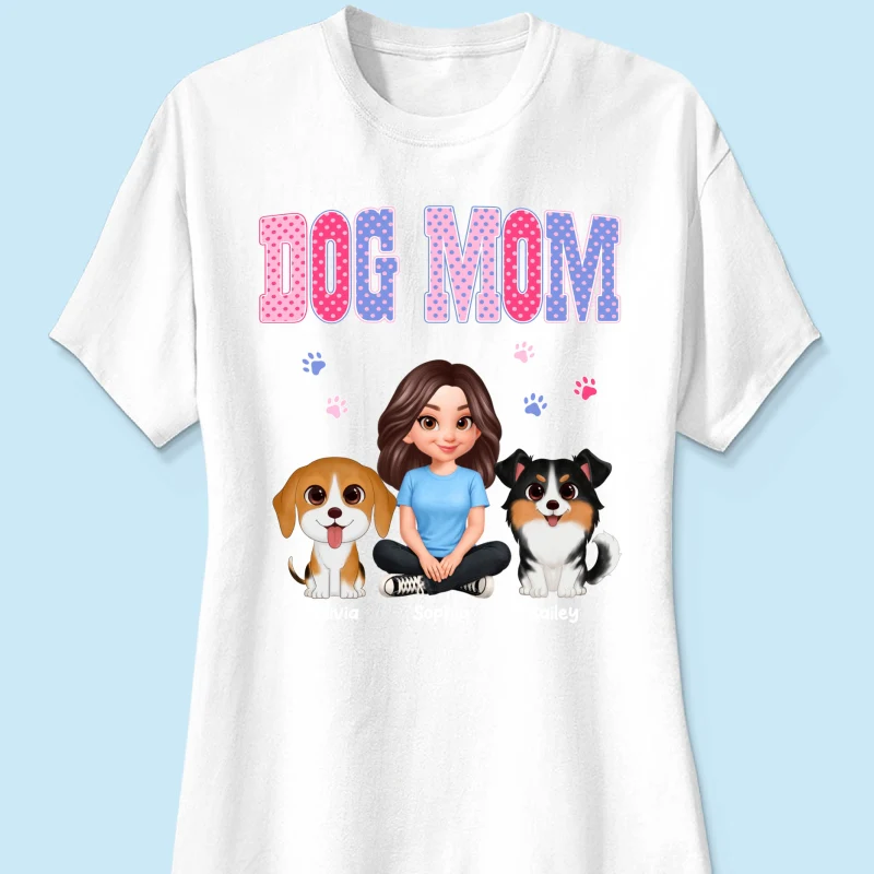 Trending Polka Dot Pattern Spring Summer Vibe Dog Mom - Personalized Shirt - Mother's Day Gift For Dog Mom - Image 44