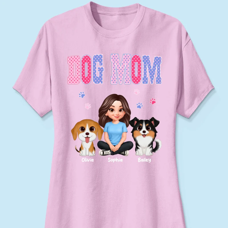 Trending Polka Dot Pattern Spring Summer Vibe Dog Mom - Personalized Shirt - Mother's Day Gift For Dog Mom - Image 46