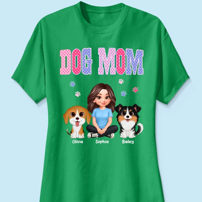 Trending Polka Dot Pattern Spring Summer Vibe Dog Mom - Personalized Shirt - Mother's Day Gift For Dog Mom - Image 49