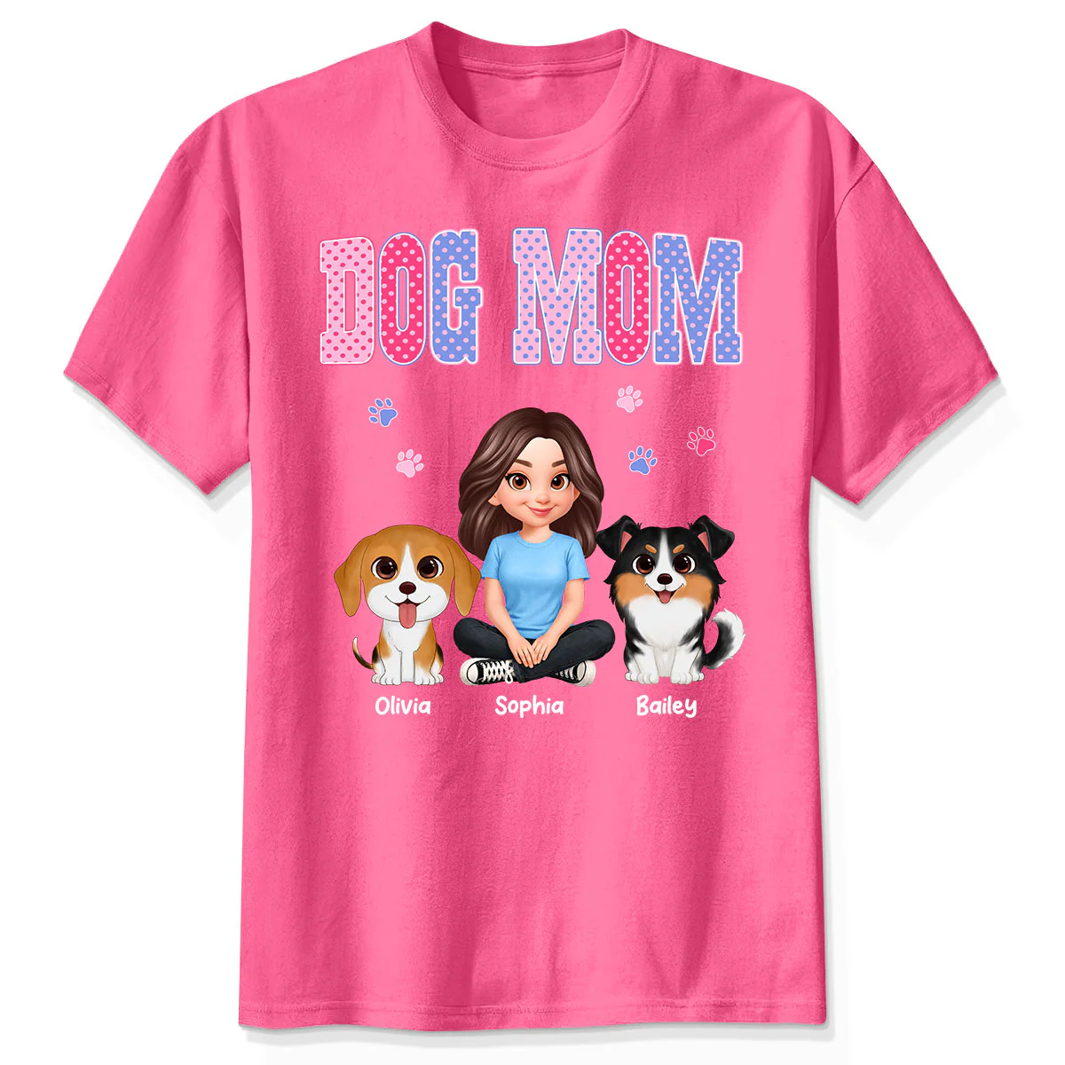 Trending Polka Dot Pattern Spring Summer Vibe Dog Mom - Personalized Shirt - Mother's Day Gift For Dog Mom - Image 6