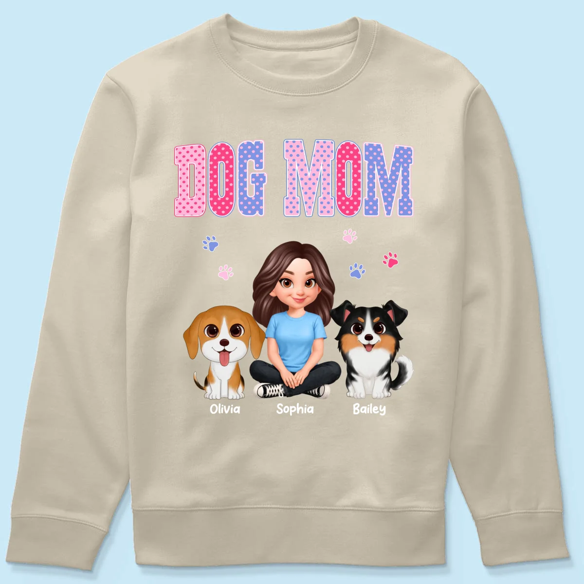 Trending Polka Dot Pattern Spring Summer Vibe Dog Mom - Personalized Shirt - Mother's Day Gift For Dog Mom - Image 79