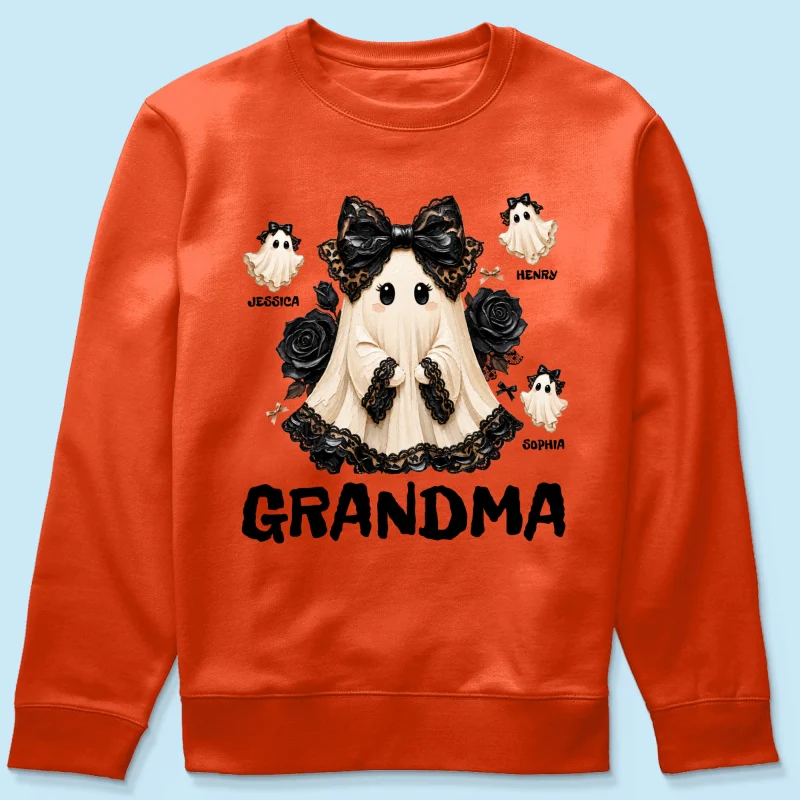 Trendy Boo Grandma Halloween - Personalized Shirt - Gift For Grandma, Nana - Image 17