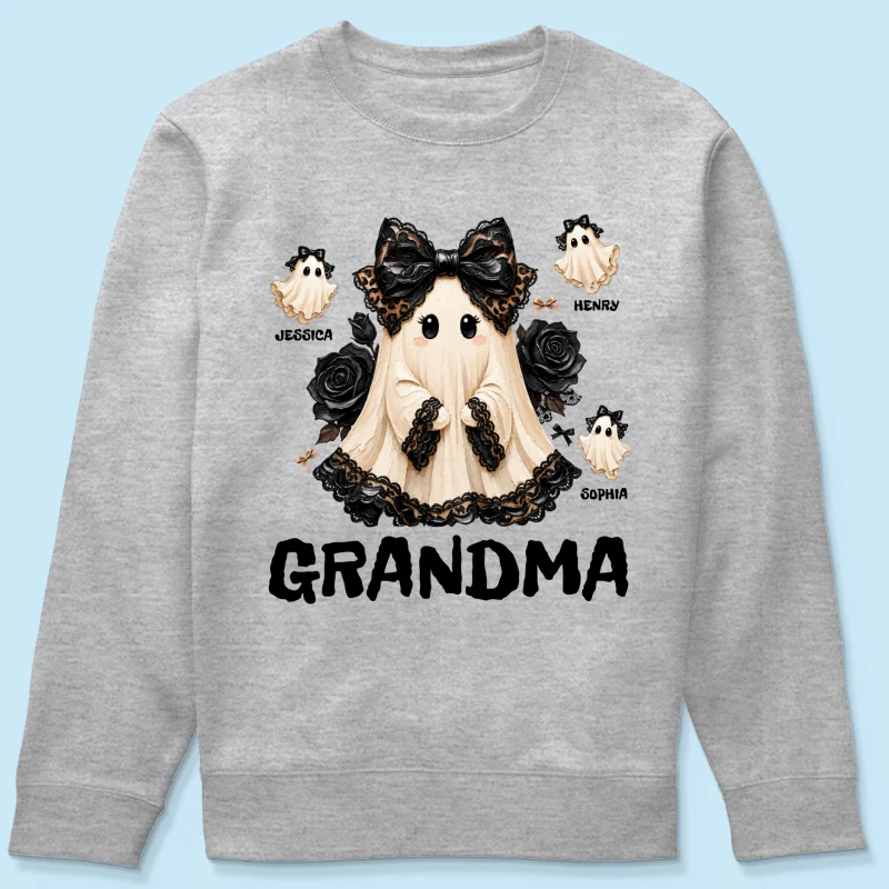 Trendy Boo Grandma Halloween - Personalized Shirt - Gift For Grandma, Nana - Image 19