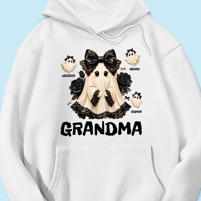 Trendy Boo Grandma Halloween - Personalized Shirt - Gift For Grandma, Nana - Image 23