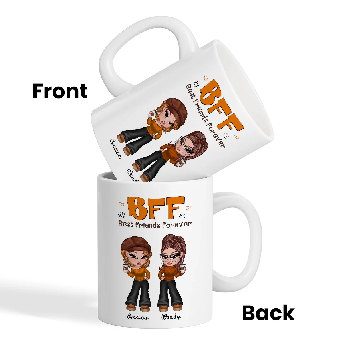Trendy Fall Season Mug For Besties Sisters, Y2K Style - Image 4