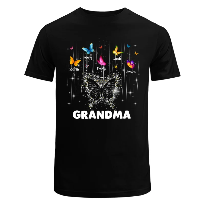 Twinkle Butterflies Mom Grandma Personalized Shirt - Image 5