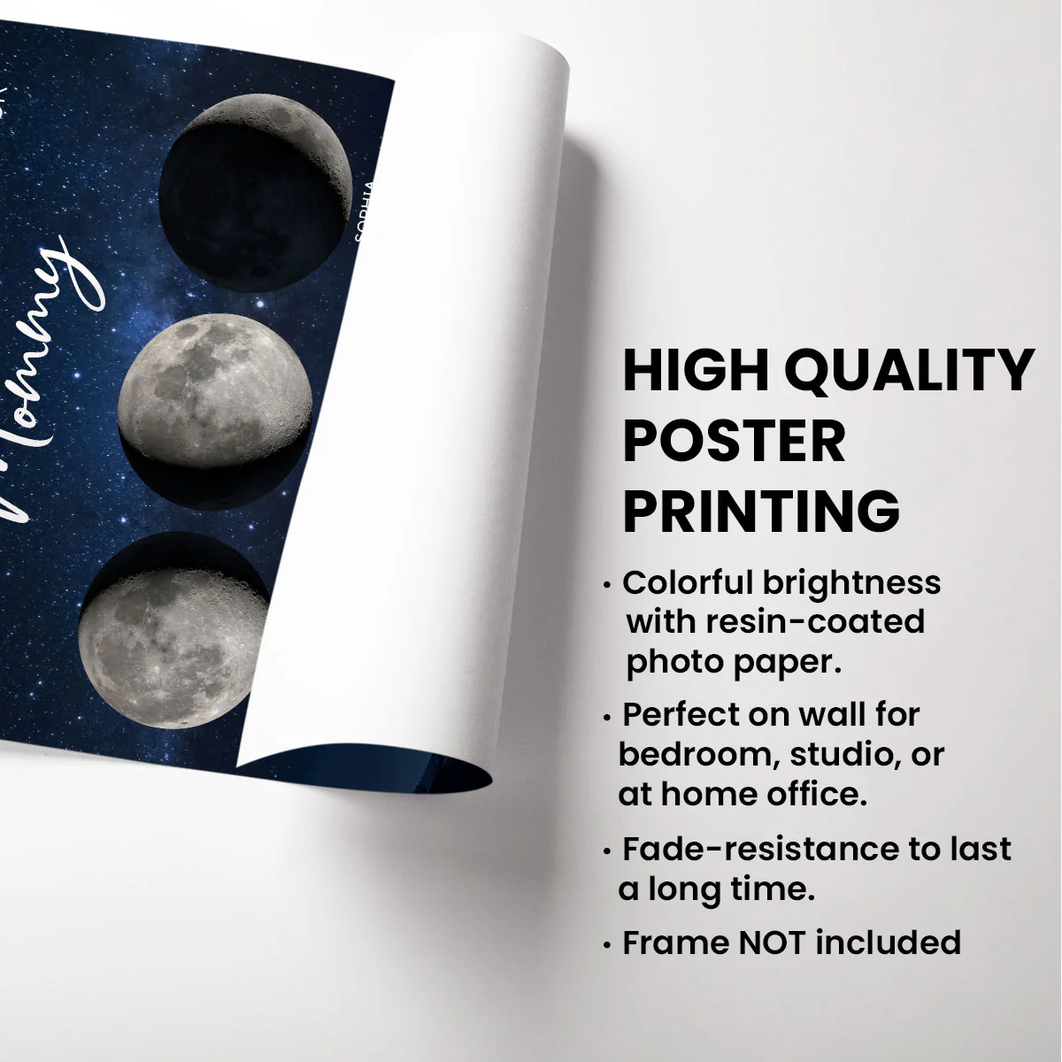 Under These Moons You Became Our Mom Grandma Birth Moon Phase Art Personalized Poster - Image 8