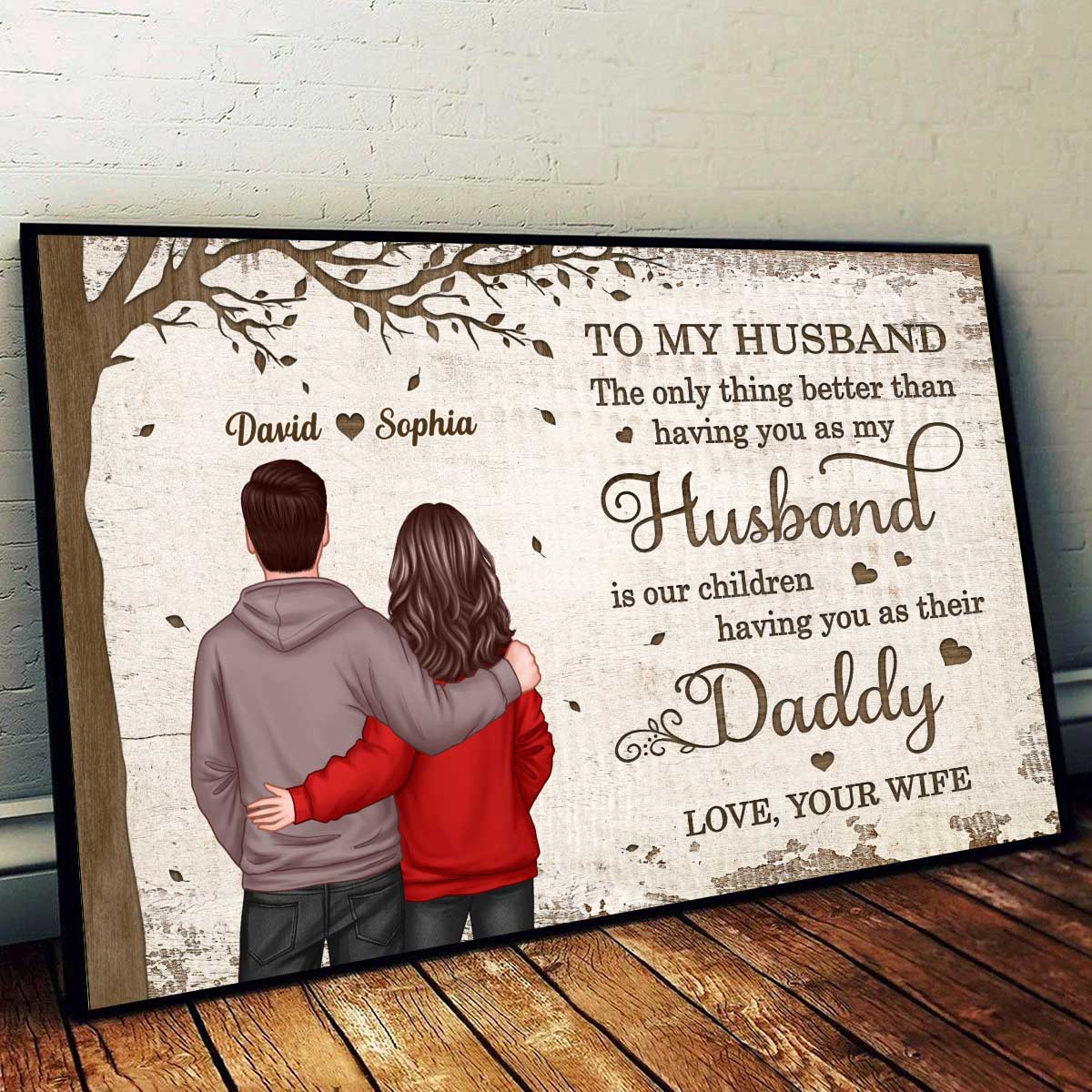 Under Tree To My Husband Personalized Poster - Image 2