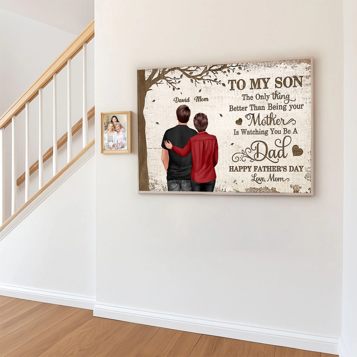 Under Tree To My Son From Mom Personalized Poster| Heartfelt Father's Day For Son - Image 7