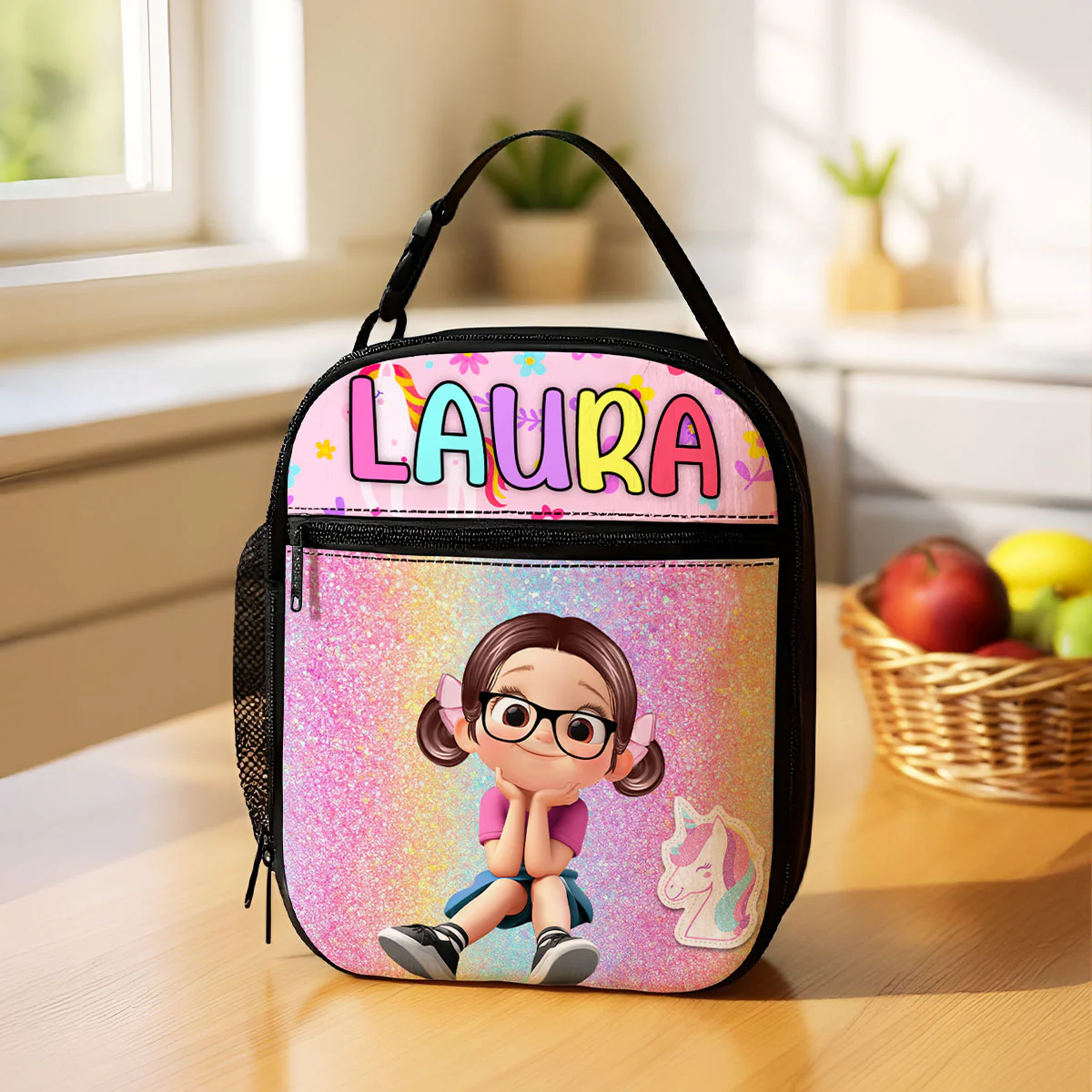 Unicorn Mermaid Theme Personalized Insulated Lunch Box for Girl Toddler, Keep Your Child’s Meals Fresh & Safe All Day - Image 5