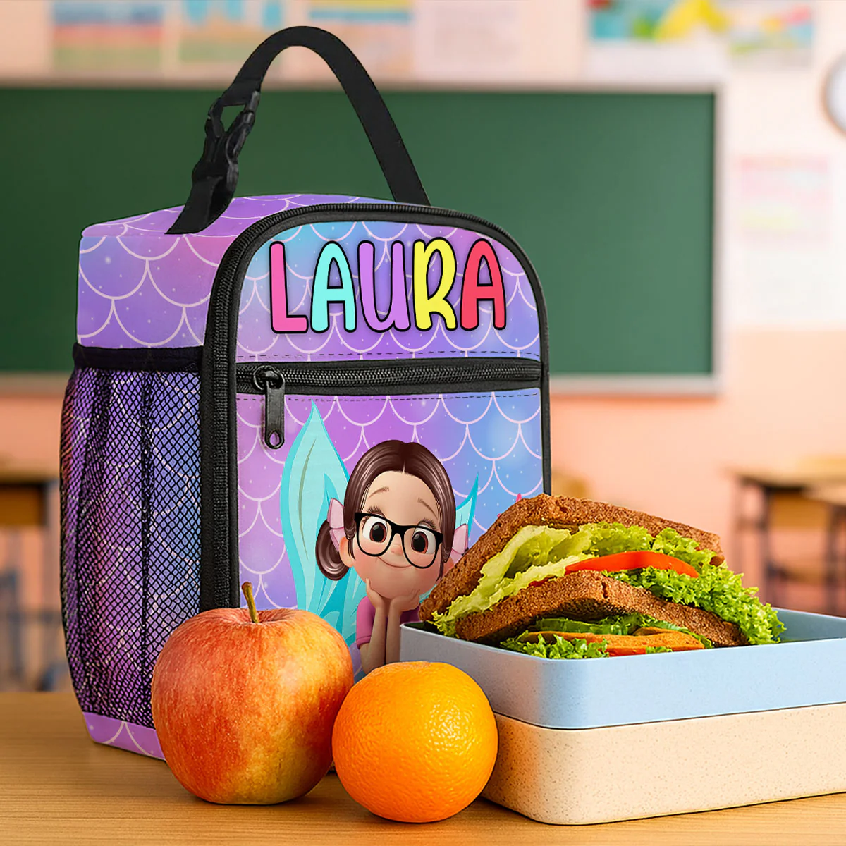 Unicorn Mermaid Theme Personalized Insulated Lunch Box for Girl Toddler, Keep Your Child’s Meals Fresh & Safe All Day - Image 7