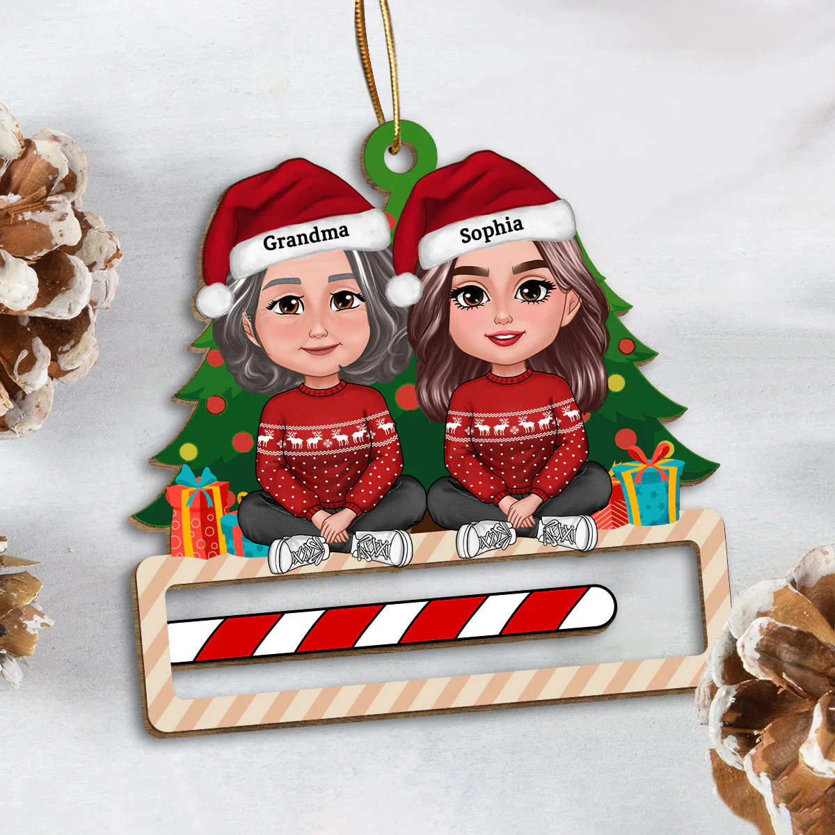 Unique Christmas Gift For Kid Teenage Grandchildren Personalized Wooden Money Holder Ornament - Image 5