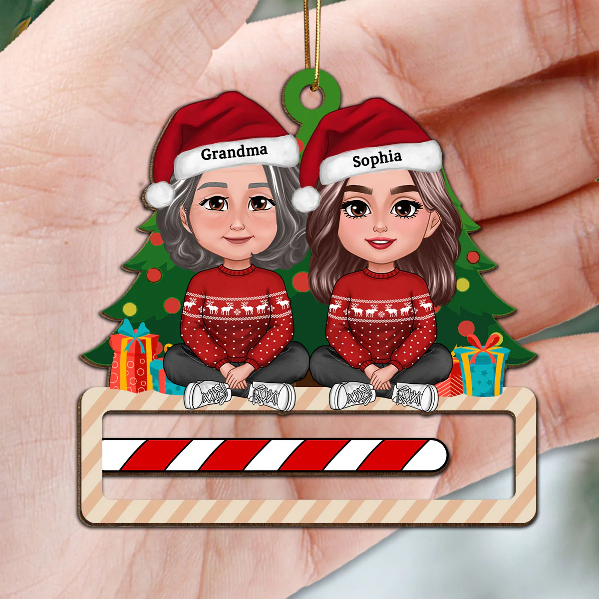 Unique Christmas Gift For Kid Teenage Grandchildren Personalized Wooden Money Holder Ornament - Image 6