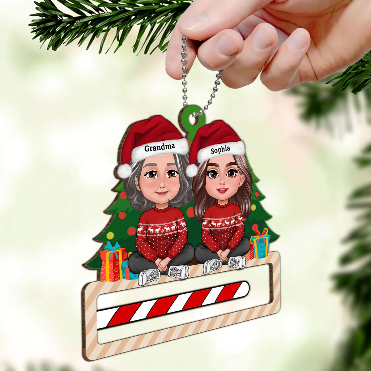 Unique Christmas Gift For Kid Teenage Grandchildren Personalized Wooden Money Holder Ornament - Image 7