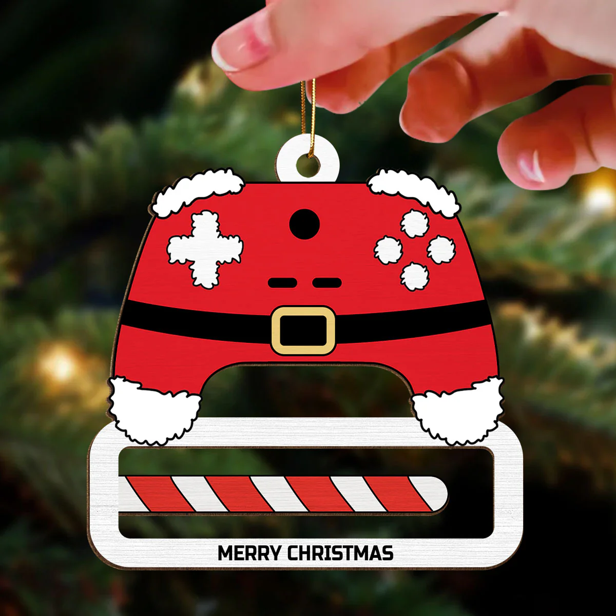 Unique Gift For Gamer Christmas Personalized Wooden Money Holder Ornament - Image 6