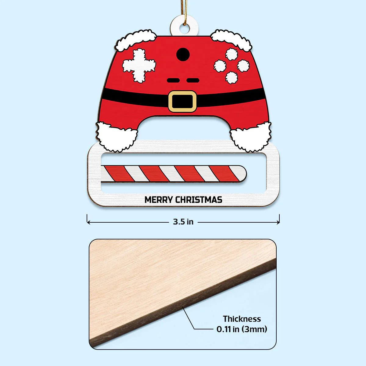 Unique Gift For Gamer Christmas Personalized Wooden Money Holder Ornament - Image 7