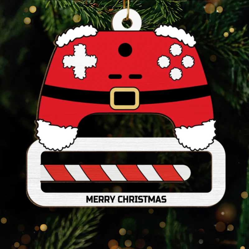 Unique Gift For Gamer Christmas Personalized Wooden Money Holder Ornament - Image 8