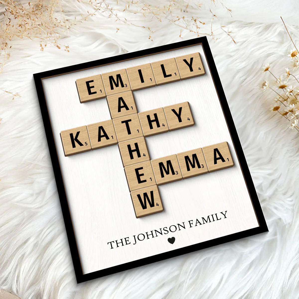 Unique Home Decor Gift For Family Friends Make Your Own Crossword Personalized 2-Layer Wooden Plaque - Image 5