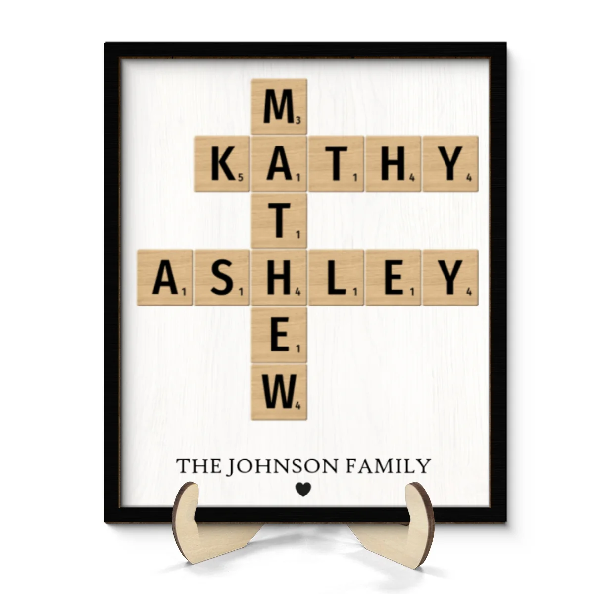 Unique Home Decor Gift For Family Friends Make Your Own Crossword Personalized 2-Layer Wooden Plaque - Image 8