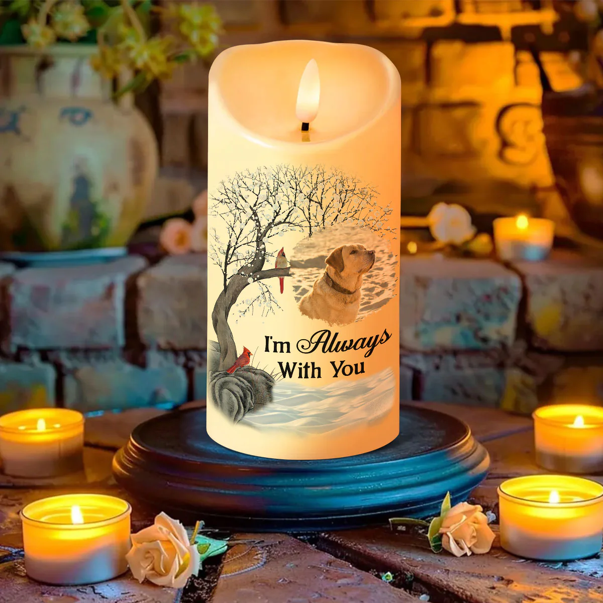 Upload Photo A Companion Is Gone But The Memory Lives On Personalized Flameless LED Candle, Christmas Gift, Sympathy Gift For Pet Lovers - Image 6