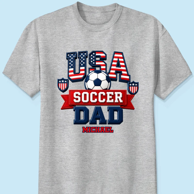 USA Soccer Dad - Personalized Shirt - Gift For Soccer Dad - Image 10