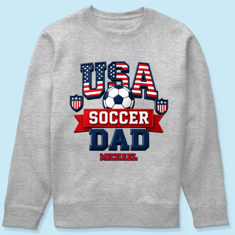 USA Soccer Dad - Personalized Shirt - Gift For Soccer Dad - Image 14