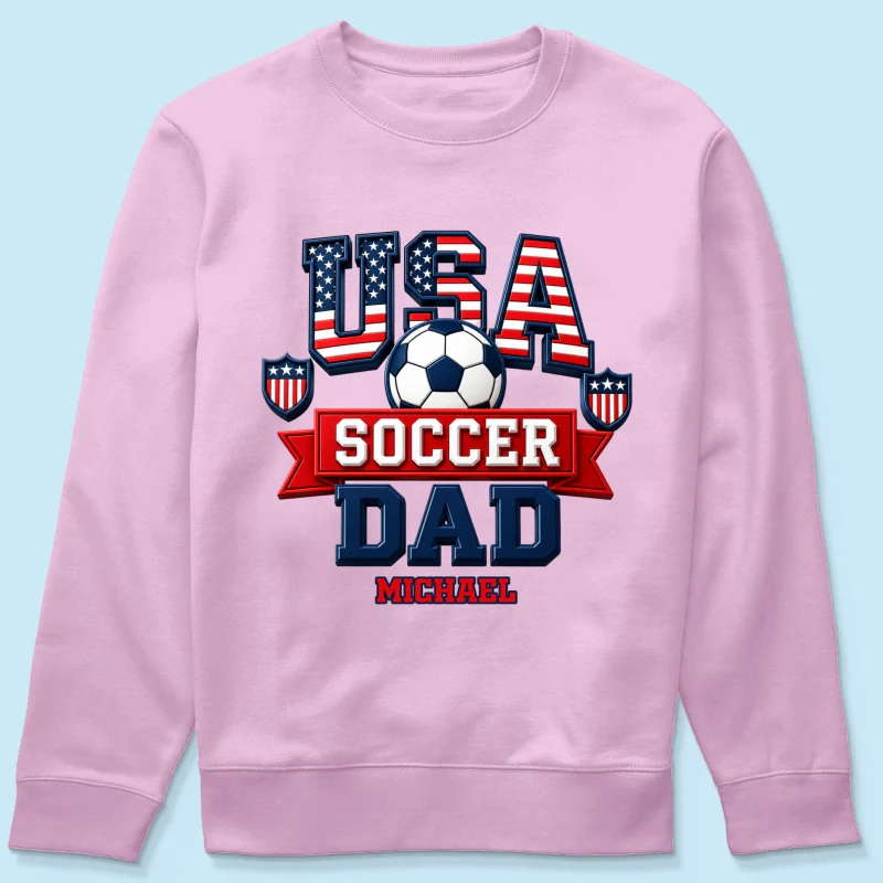 USA Soccer Dad - Personalized Shirt - Gift For Soccer Dad - Image 15