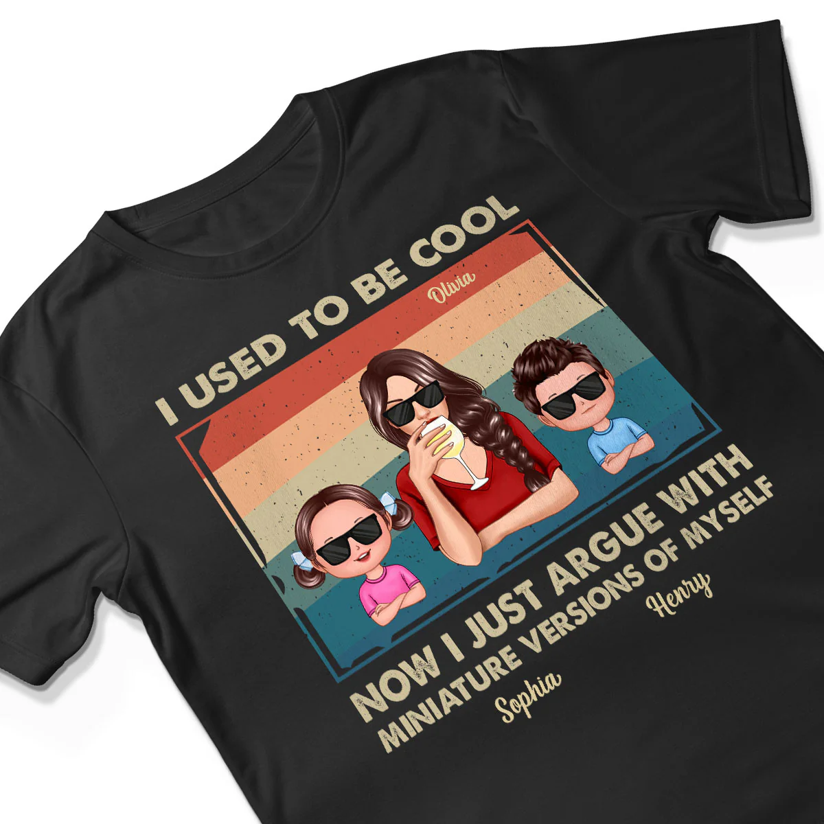 Used To Be Cool Now Argue With Miniature Versions Of Myself Funny Gift For Mom Personalized Shirt - Image 3