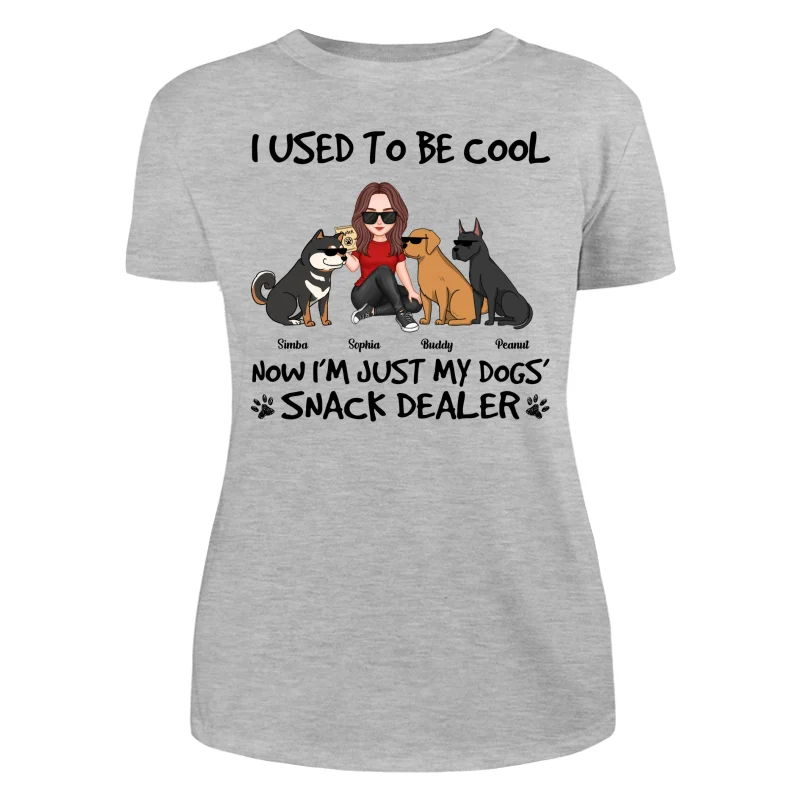 Used To Be Cool Now Dogs‘ Snack Dealer Cute Woman & Funny Dog Personalized Shirt - Image 10