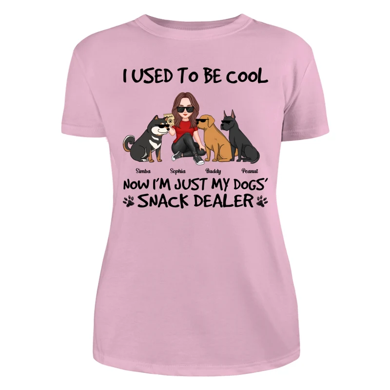 Used To Be Cool Now Dogs‘ Snack Dealer Cute Woman & Funny Dog Personalized Shirt - Image 11