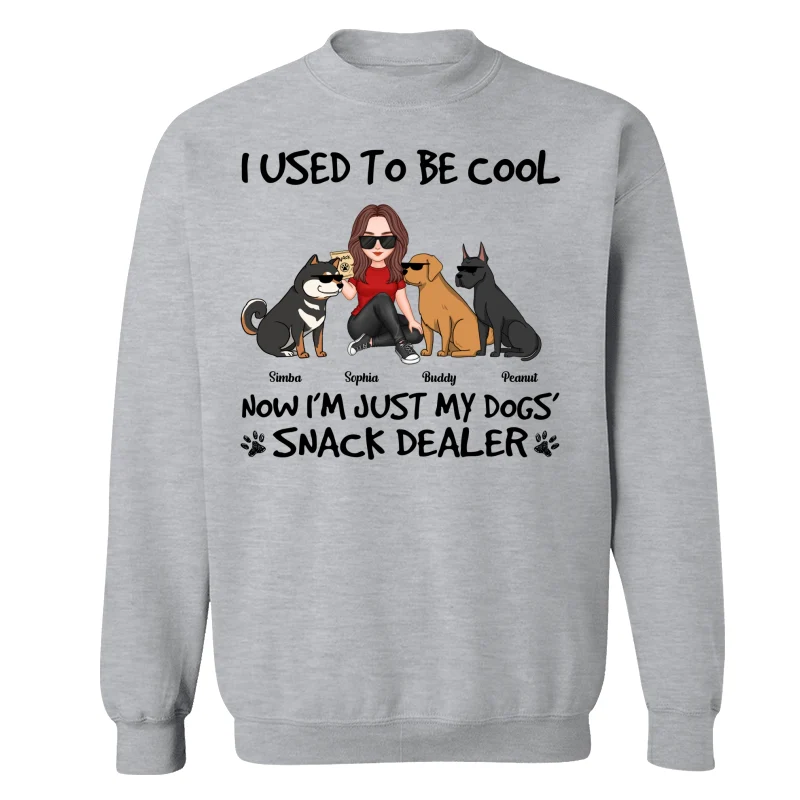 Used To Be Cool Now Dogs‘ Snack Dealer Cute Woman & Funny Dog Personalized Shirt - Image 18