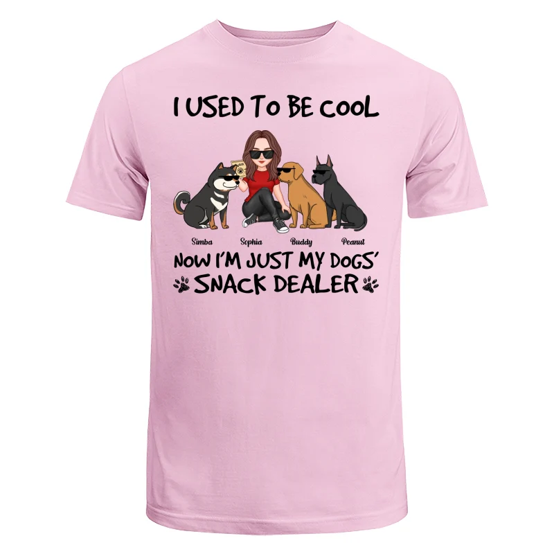 Used To Be Cool Now Dogs‘ Snack Dealer Cute Woman & Funny Dog Personalized Shirt - Image 7