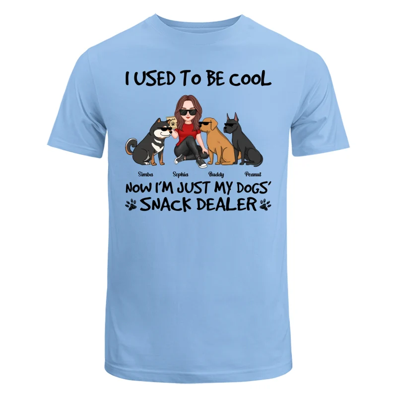 Used To Be Cool Now Dogs‘ Snack Dealer Cute Woman & Funny Dog Personalized Shirt - Image 8
