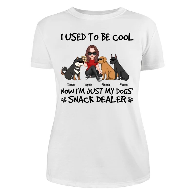 Used To Be Cool Now Dogs‘ Snack Dealer Cute Woman & Funny Dog Personalized Shirt - Image 9