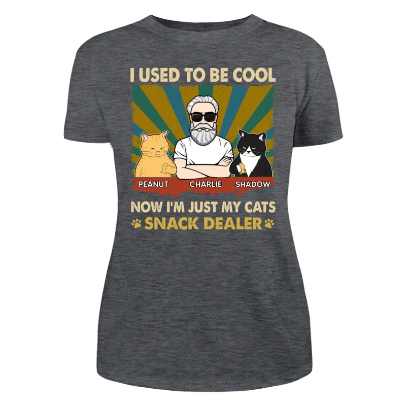 Used To Be Cool Now Snack Dealer Cat Dad Personalized Shirt - Image 11