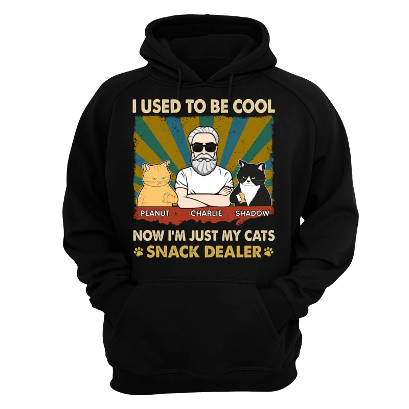 Used To Be Cool Now Snack Dealer Cat Dad Personalized Shirt - Image 12