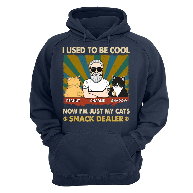 Used To Be Cool Now Snack Dealer Cat Dad Personalized Shirt - Image 13