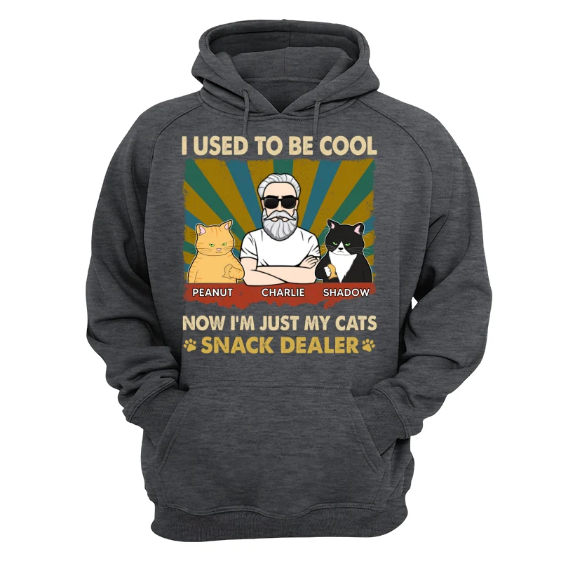 Used To Be Cool Now Snack Dealer Cat Dad Personalized Shirt - Image 14