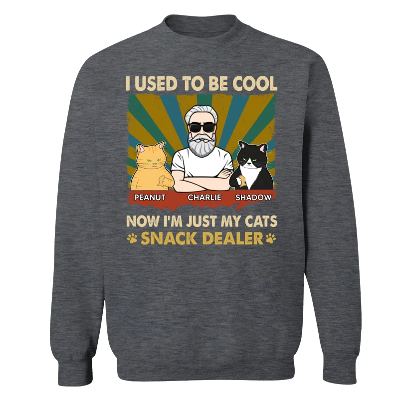 Used To Be Cool Now Snack Dealer Cat Dad Personalized Shirt - Image 17