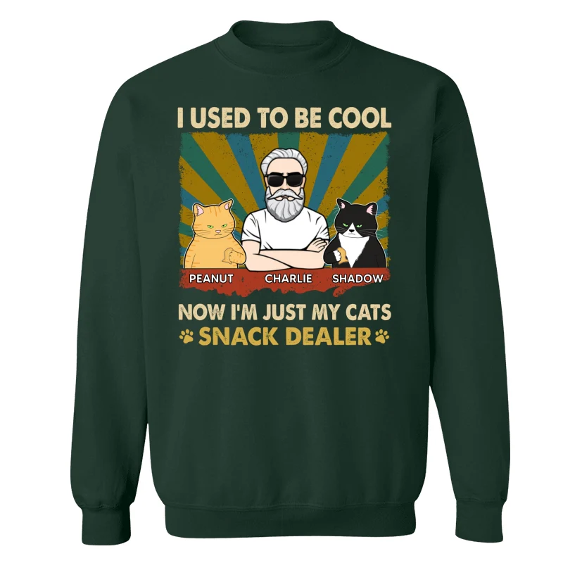 Used To Be Cool Now Snack Dealer Cat Dad Personalized Shirt - Image 18