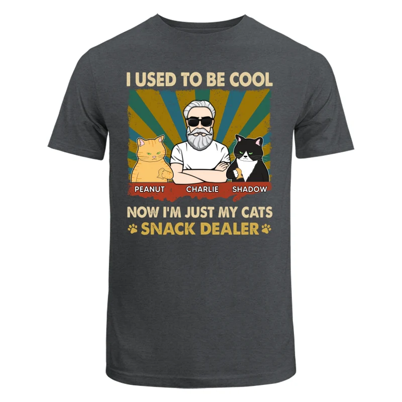 Used To Be Cool Now Snack Dealer Cat Dad Personalized Shirt - Image 7