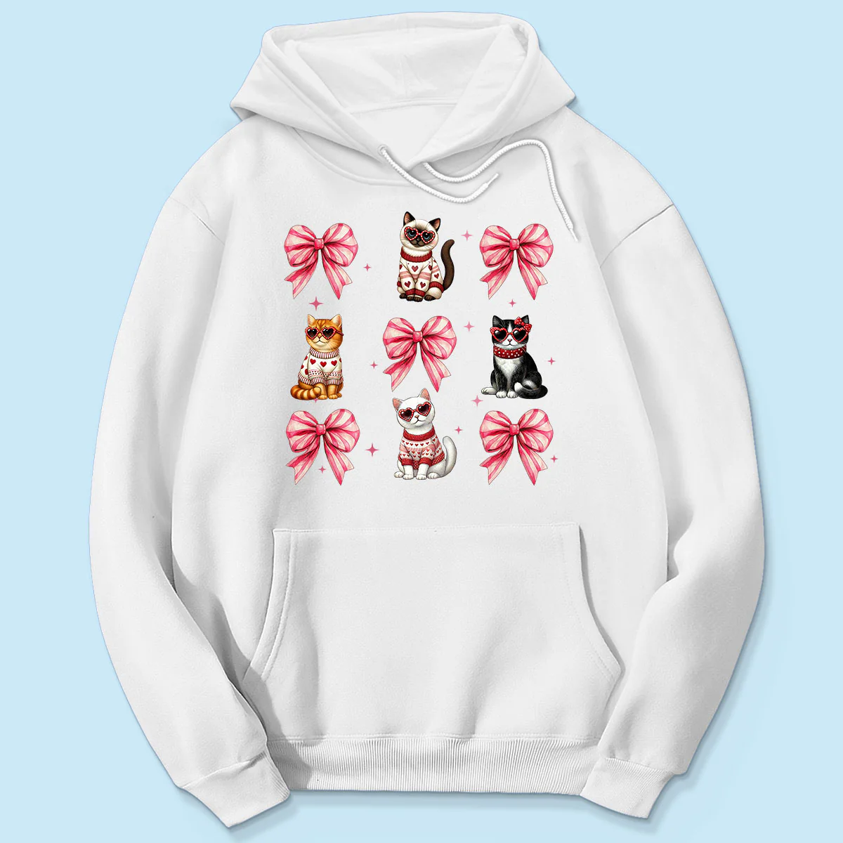 Cat Pink Coquette Heart Love Cat Personalized Shirt, Trendy  Cat Lover Tee, Gift for Cat Moms - Image 7