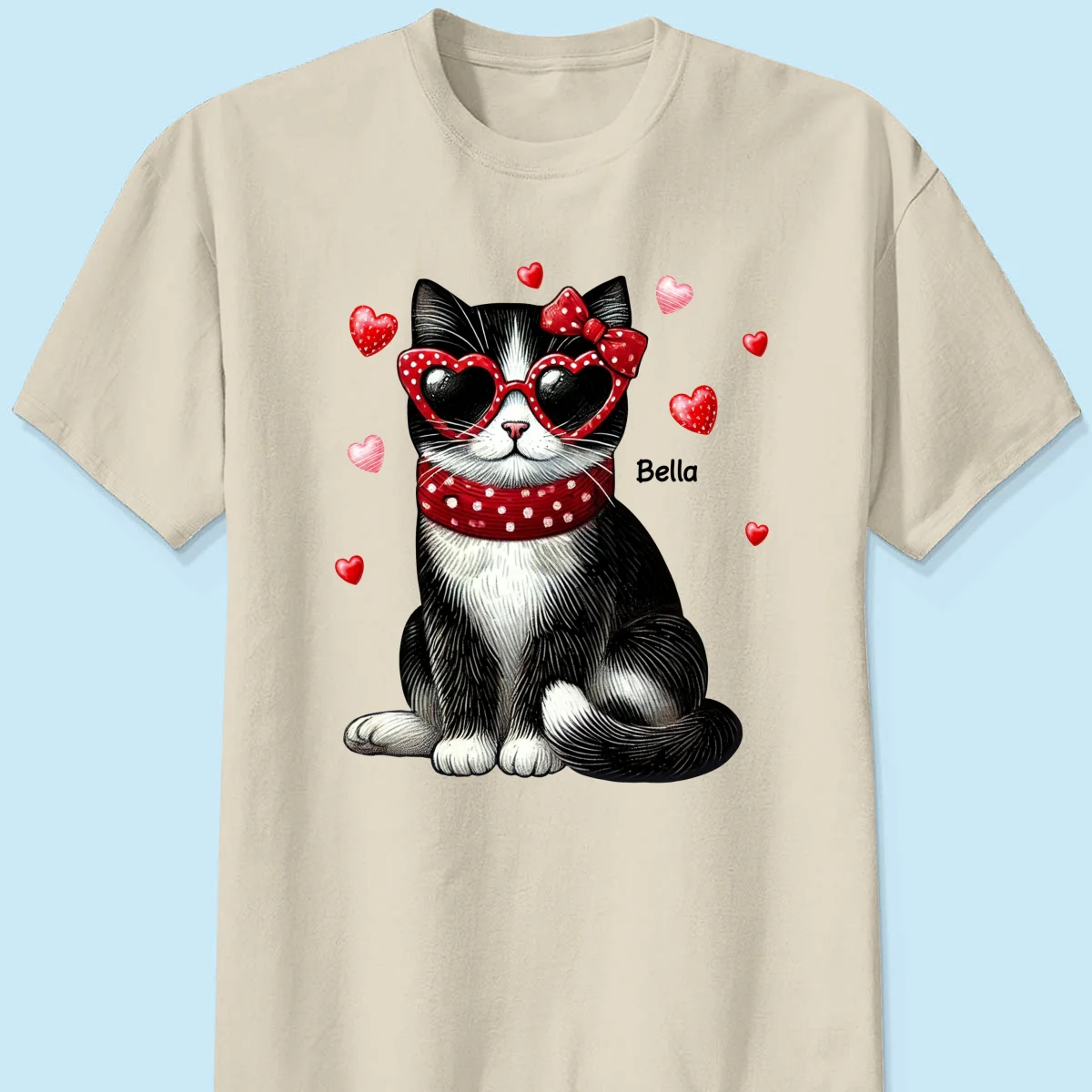 Retro Coquette Cat Sitting Sweatshirt, Personalized Sweatshirt For Cat Moms - Image 12