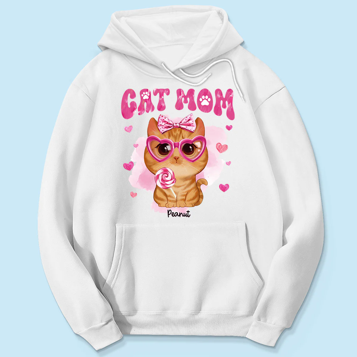 Watercolor Cute Cats Cat Mom Personalized Shirt, Gift For Cat Lovers, Cat Moms - Image 5